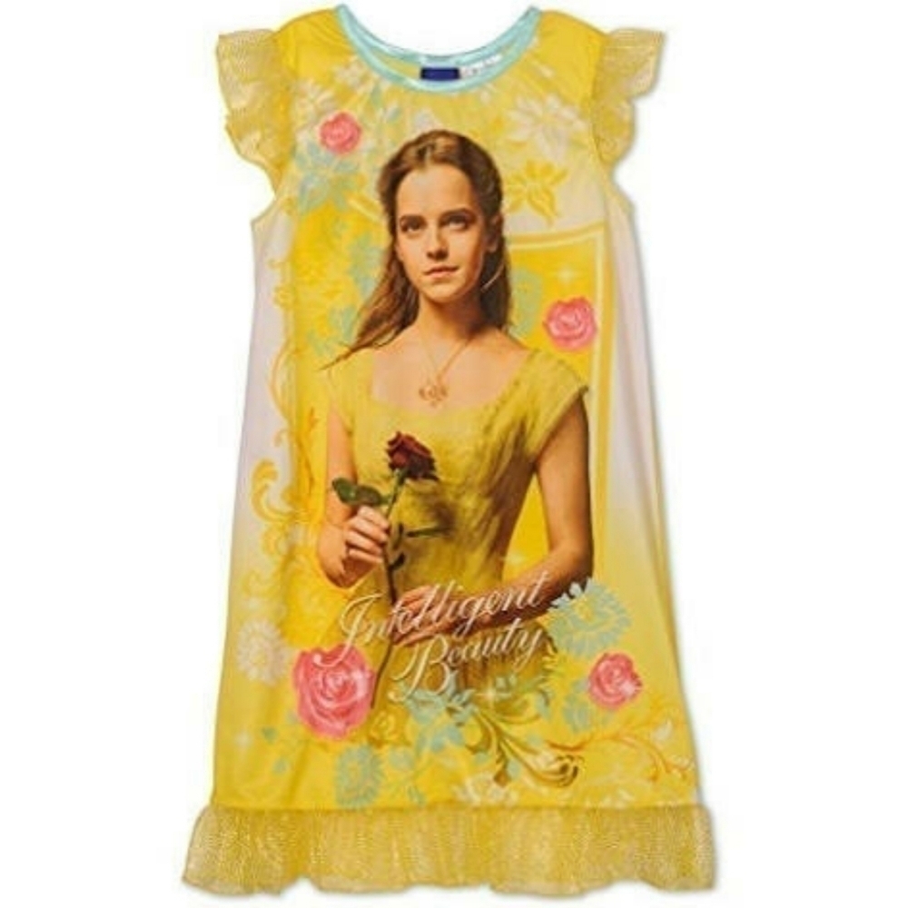 Disney Live Action Beauty and the Beast Belle Ruffle Pajama Nightgown Dress 6/6X - Picture 6 of 6